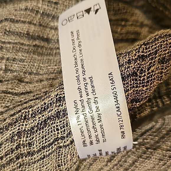 Eileen Fisher Minimalist dark gray marbled linen blend oversized top size Small - Picture 9 of 9